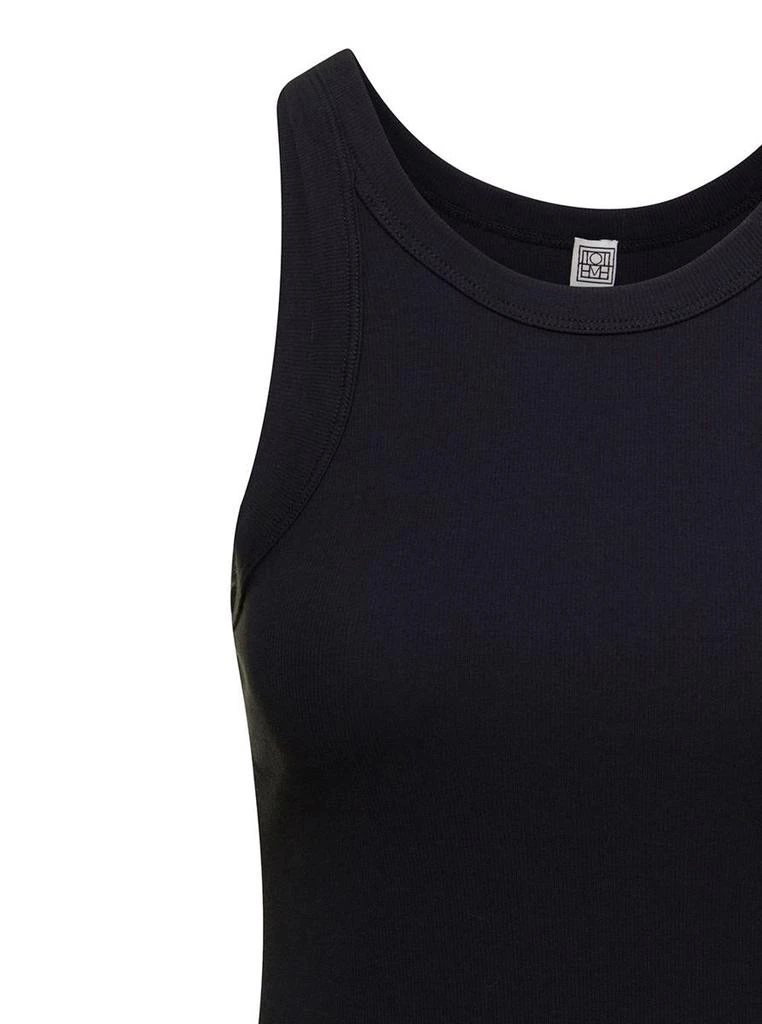 Totême 'Espera' Black U Neck Rib Tank Top In Stretch Cotton Woman TOTEME 3