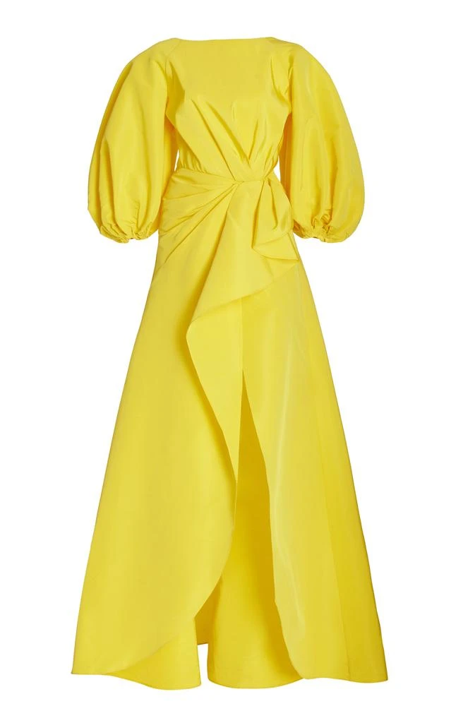 Carolina Herrera Carolina Herrera - Puff-Sleeve Silk Gown - Yellow - US 8 - Moda Operandi 1