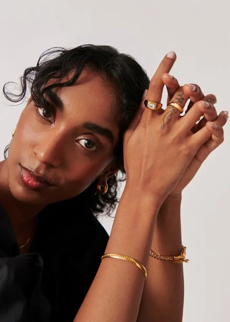 Missoma Dome 18kt gold-plated vermeil ring  2