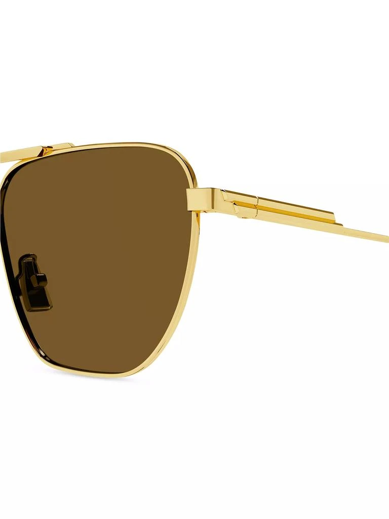 Bottega Veneta Light Ribbon 57MM Metal Navigator Sunglasses 4