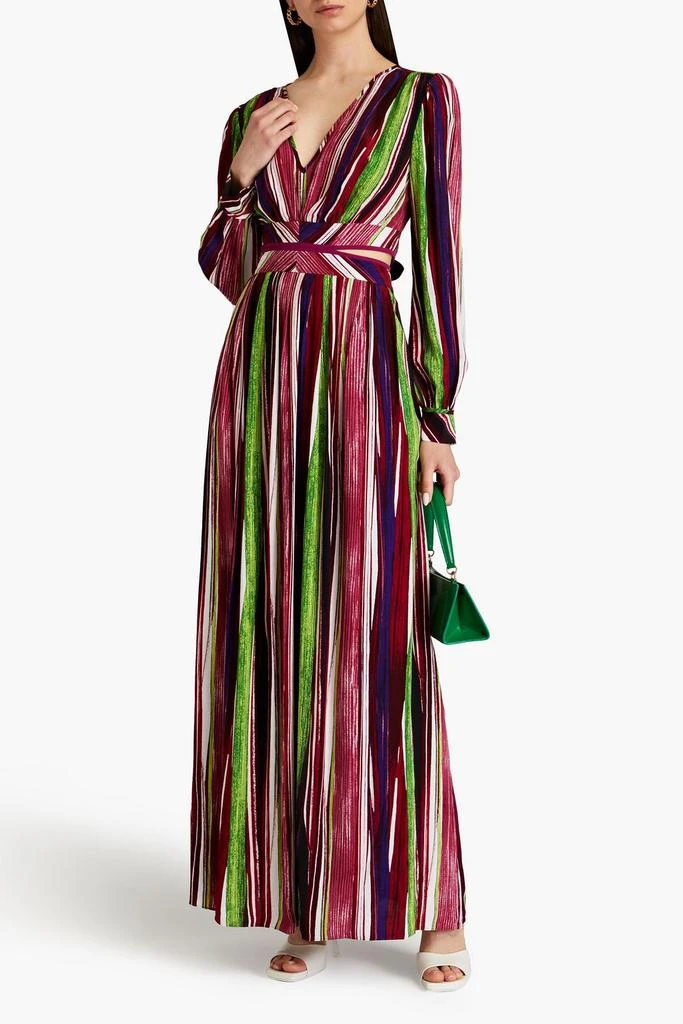 Diane von Furstenberg Jenifer cutout printed crepe maxi dress 2
