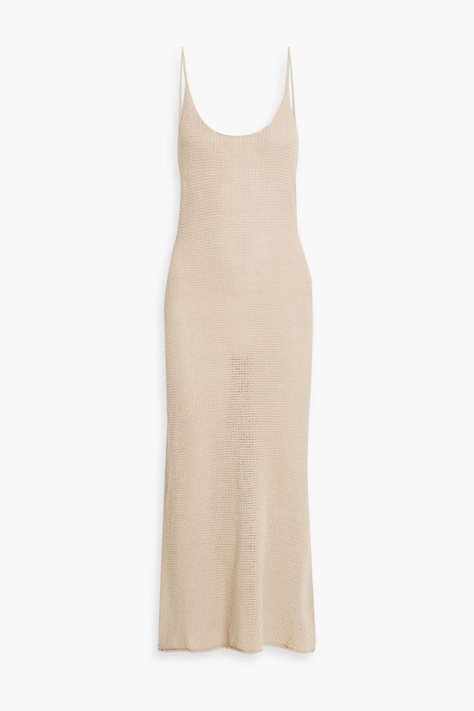 Onia Linen midi slip dress