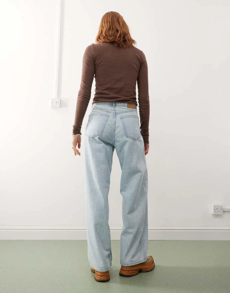 Weekday Weekday Astro unisex low rise baggy jeans in light blue 2
