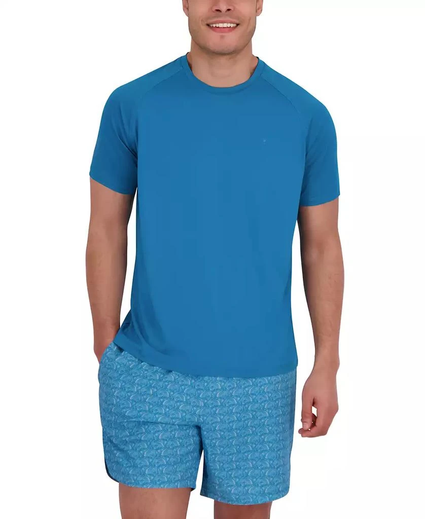 Spyder Men
s Short Sleeve Waffle-Knit Crewneck Swim Shirt 1
