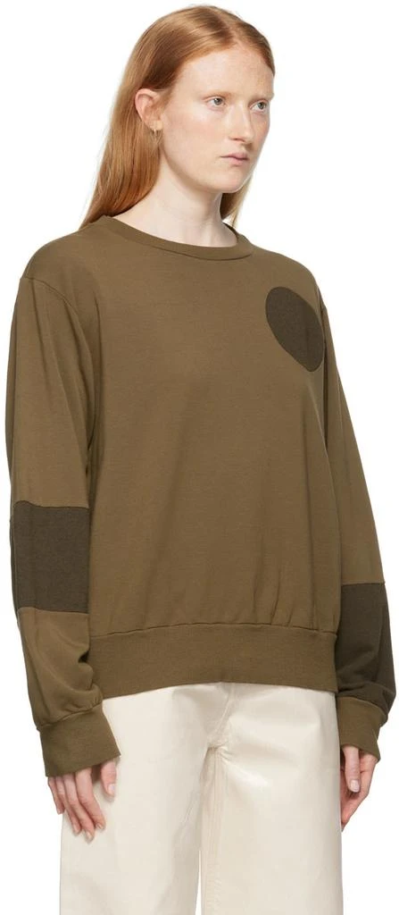 MM6 Maison Margiela Khaki Paneled Sweatshirt 2