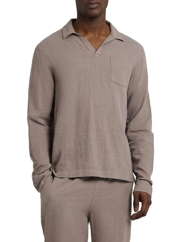 Onia ​Cotton-Linen Gauze Popover Shirt 4