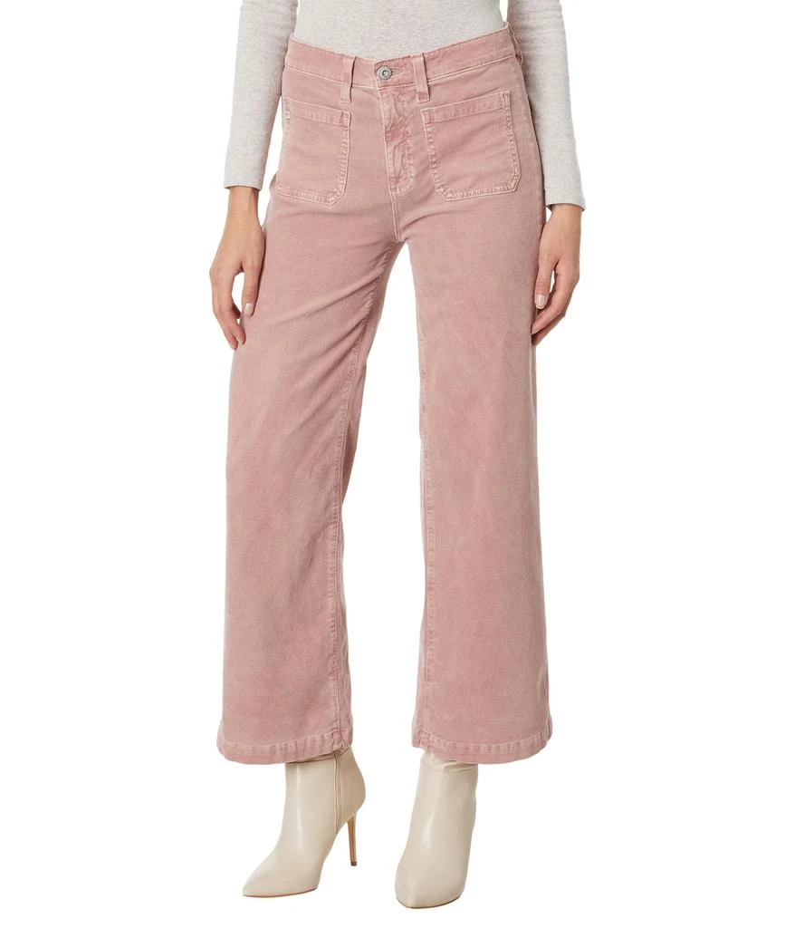 AG Jeans Kassie High-Rise Wide Leg Crop in Hi-White Rosy Blush 1