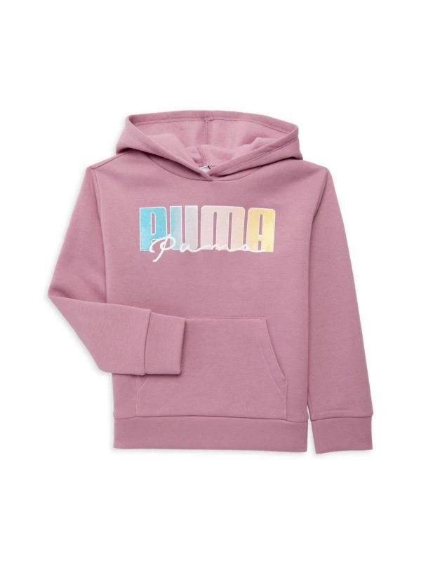 Puma Little Girl’s Ombré Logo Hoodie 1