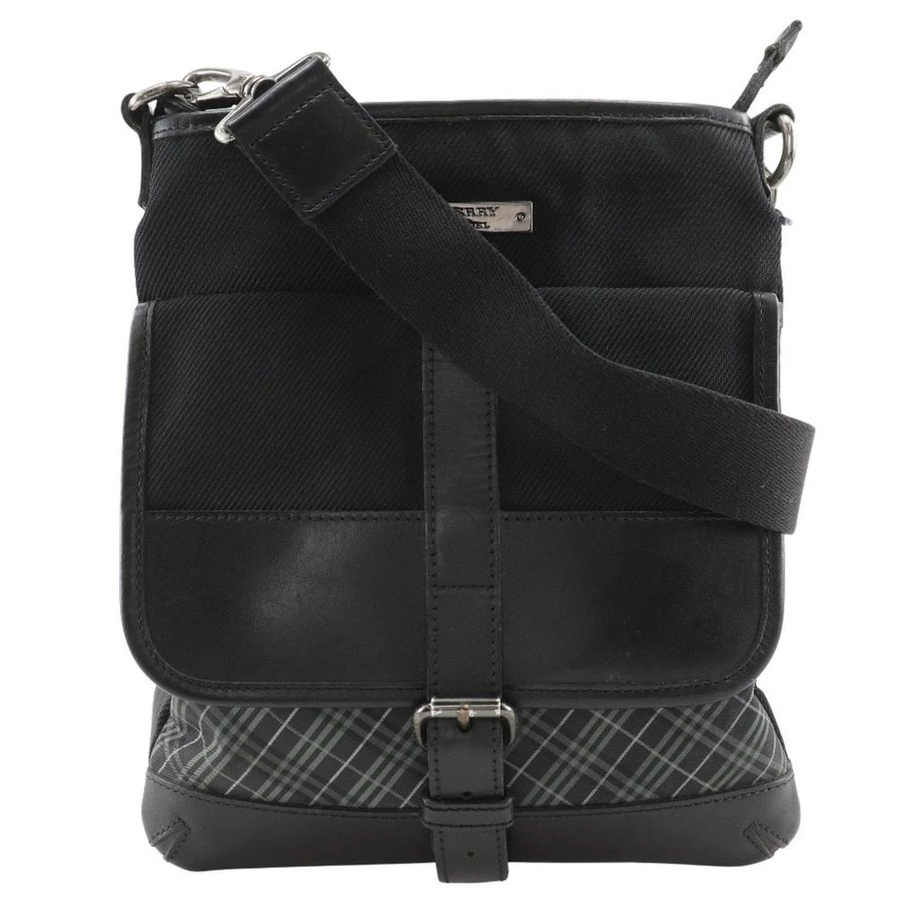 Burberry Label Nylon Canvas Shoulder Bag (Pre-Owned) 1