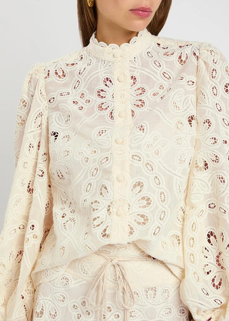 Zimmermann Rhiannon embroidered cotton blouse 5