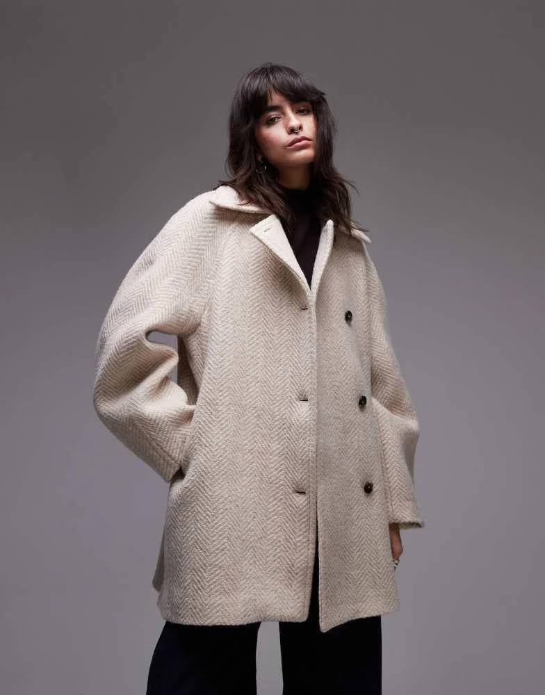 other stories asos wool coat Other Stories Other Stories wool coat in grey graphic