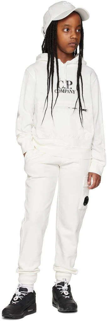 C.P. Company Kids Kids White Mixed Hoodie 4