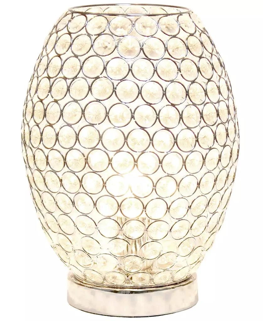 All The Rages Elegant Designs Elipse Crystal Decorative Curved Accent Uplight Table Lamp 4