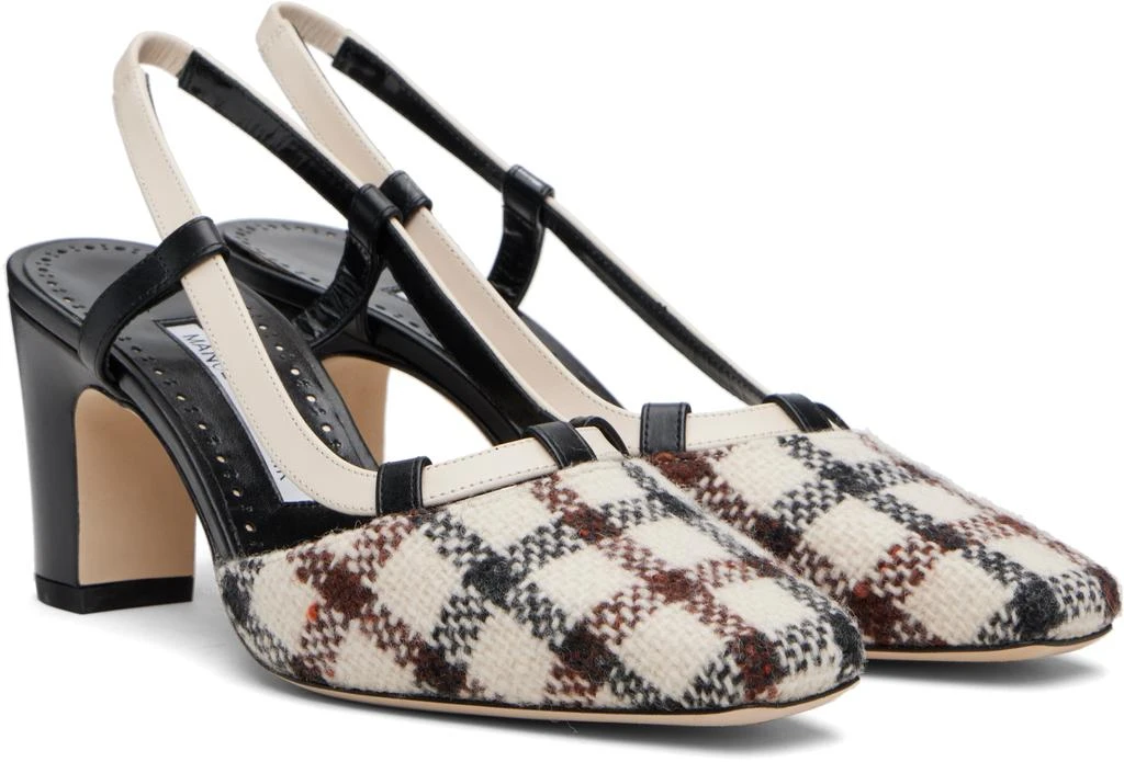 Manolo Blahnik Off-White Vestal Heels 4