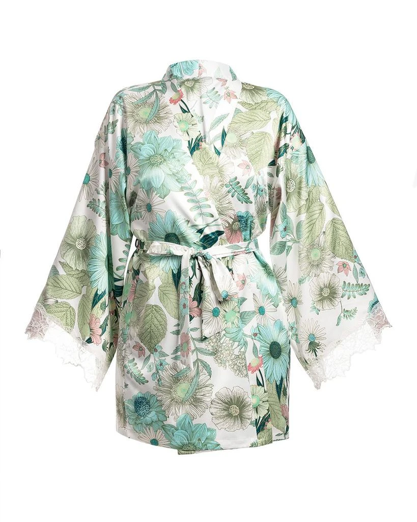 In Bloom Floral Stretch Matte Satin Wrap 3