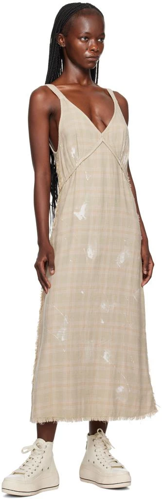 R13 SSENSE Exclusive Beige Grunge Midi Dress 4