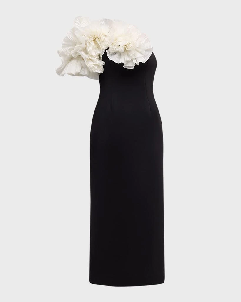 Acler Hampstead Frilled One-Shoulder Midi Dress 1