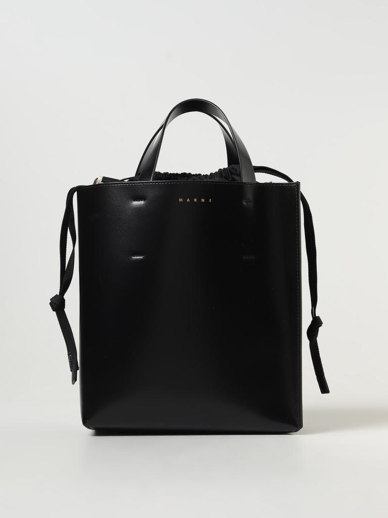Marni Marni Black Leather Hobo Dot Shoulder Bag - Bags