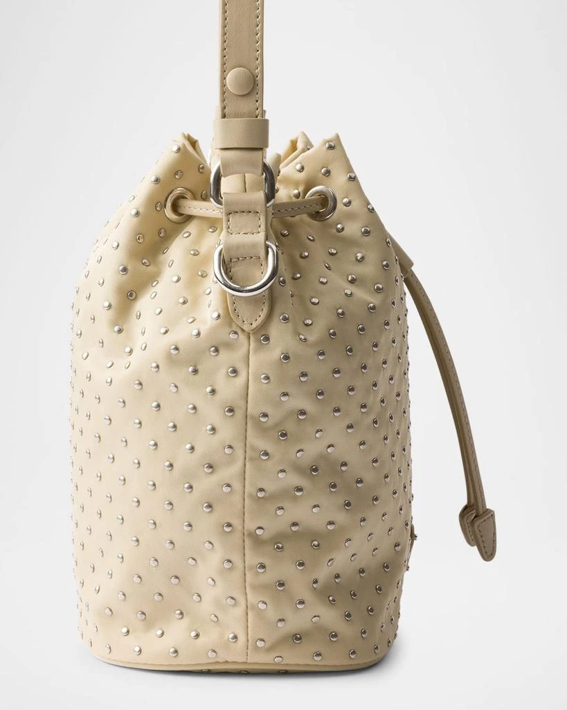 Prada Re-Nylon Studded Mini Bucket Bag 6