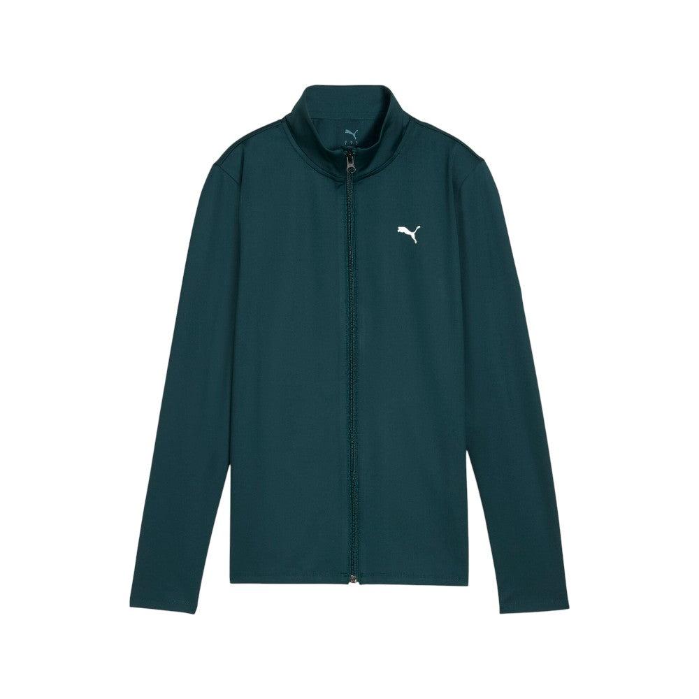 Shop Puma T7 track jacket co-ord in dark green on Sale at