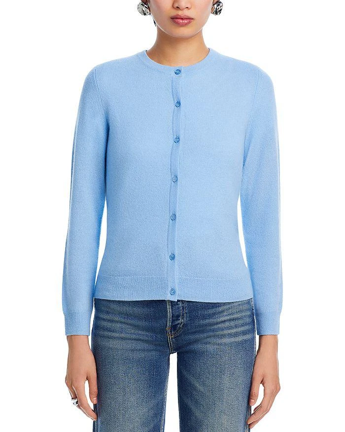 Bloomingdale's C by Bloomingdale's Crewneck Cashmere Cardigan - Exclusive 6
