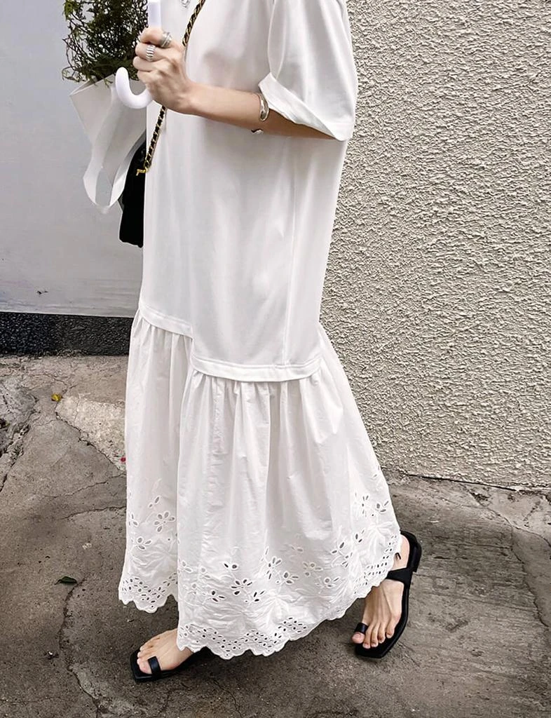Pixie Market White Eyelet Tee Dress-PREORDER 7