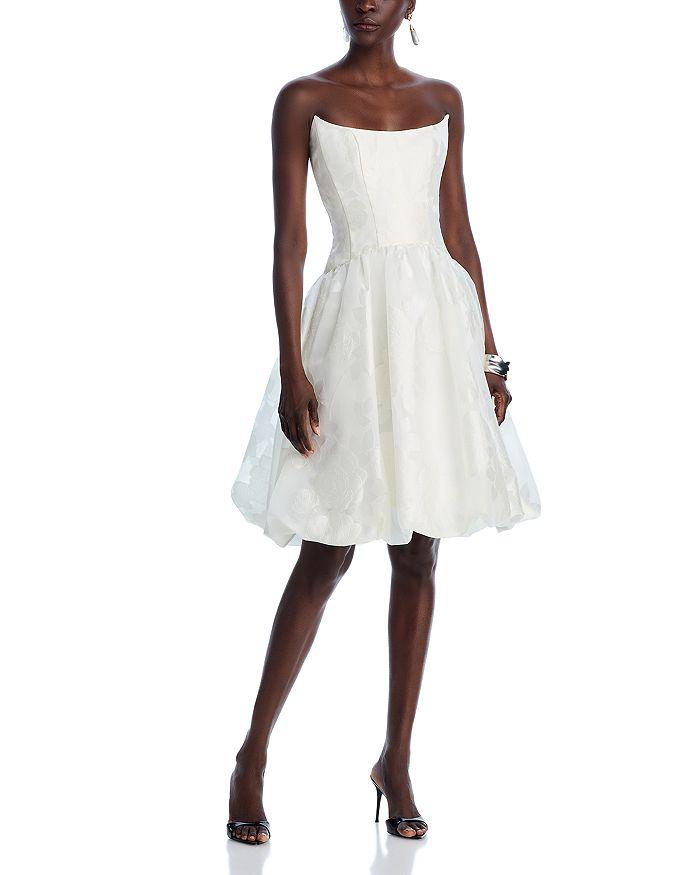 Amsale Coupe Bubble Skirt Dress