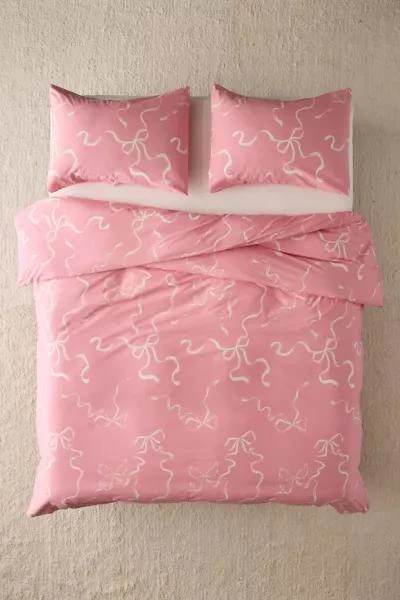 Urban Outfitters Painted Bows Duvet Set 2