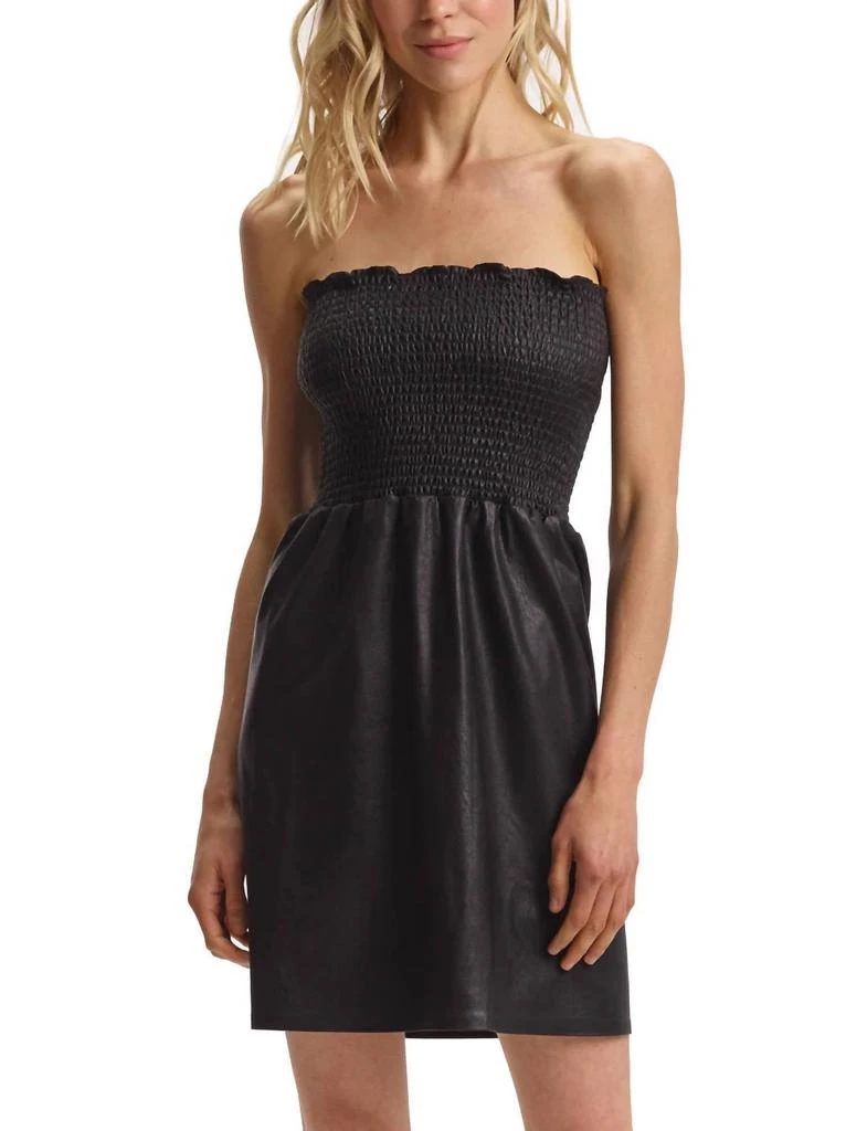Commando Commando - Faux Leather Smocked Dress 1