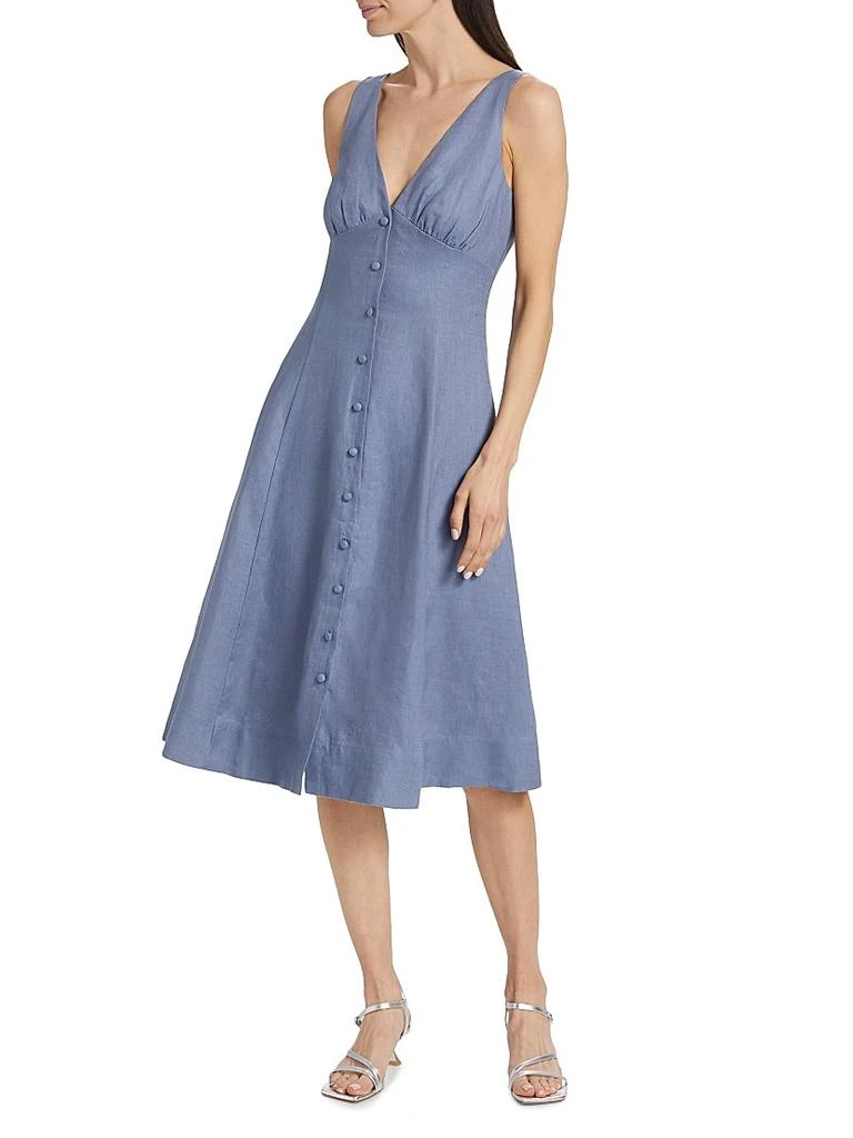 Reformation Sebastien Linen Midi-Dress 3