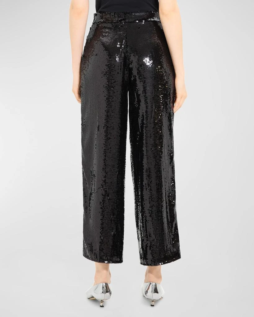 Theory Sequin Relax Straight-Leg Pants 6