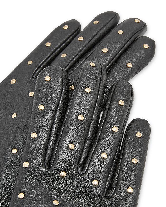AQUA Stud Embellished Leather Gloves - Exclusive
