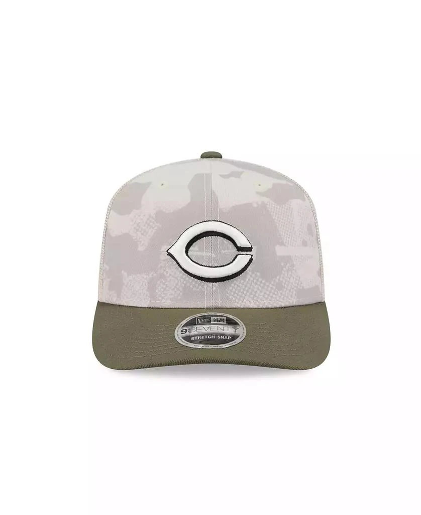 New Era Men's Light Beige/Olive Cincinnati Reds 2025 Armed Forces Day 9SEVENTY Adjustable Hat 3