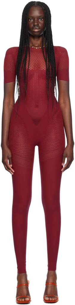 Poster Girl Red Semi-Sheer Jumpsuit 1