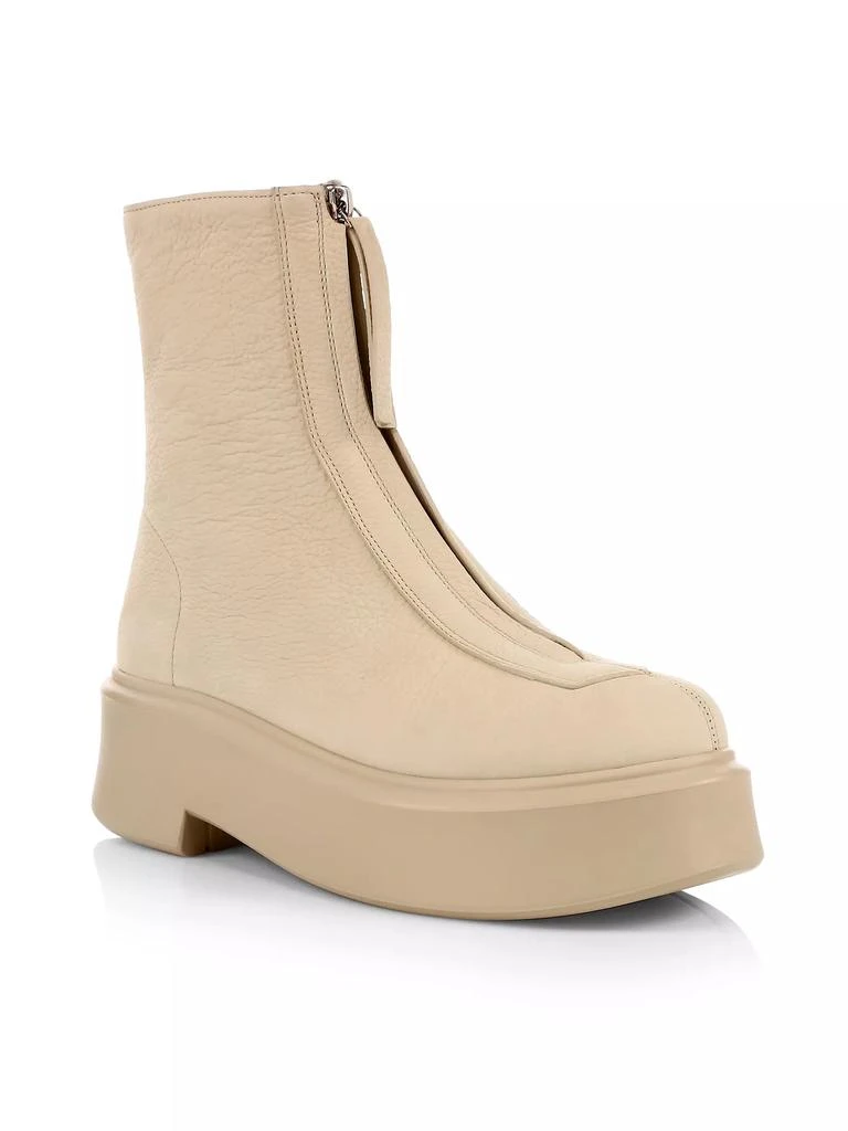 The Row Leather Zip Platform Booties 2
