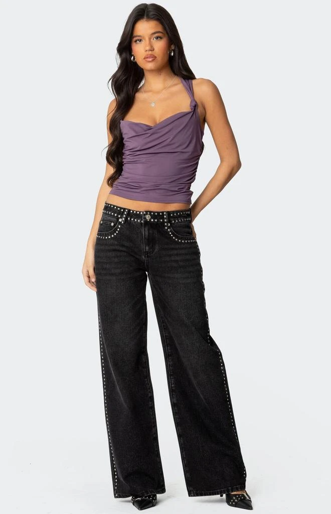 Edikted Liza Knotted Cowl Neck Top 5