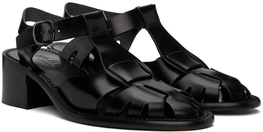 HEREU Black Pesca Heeled Sandals 4