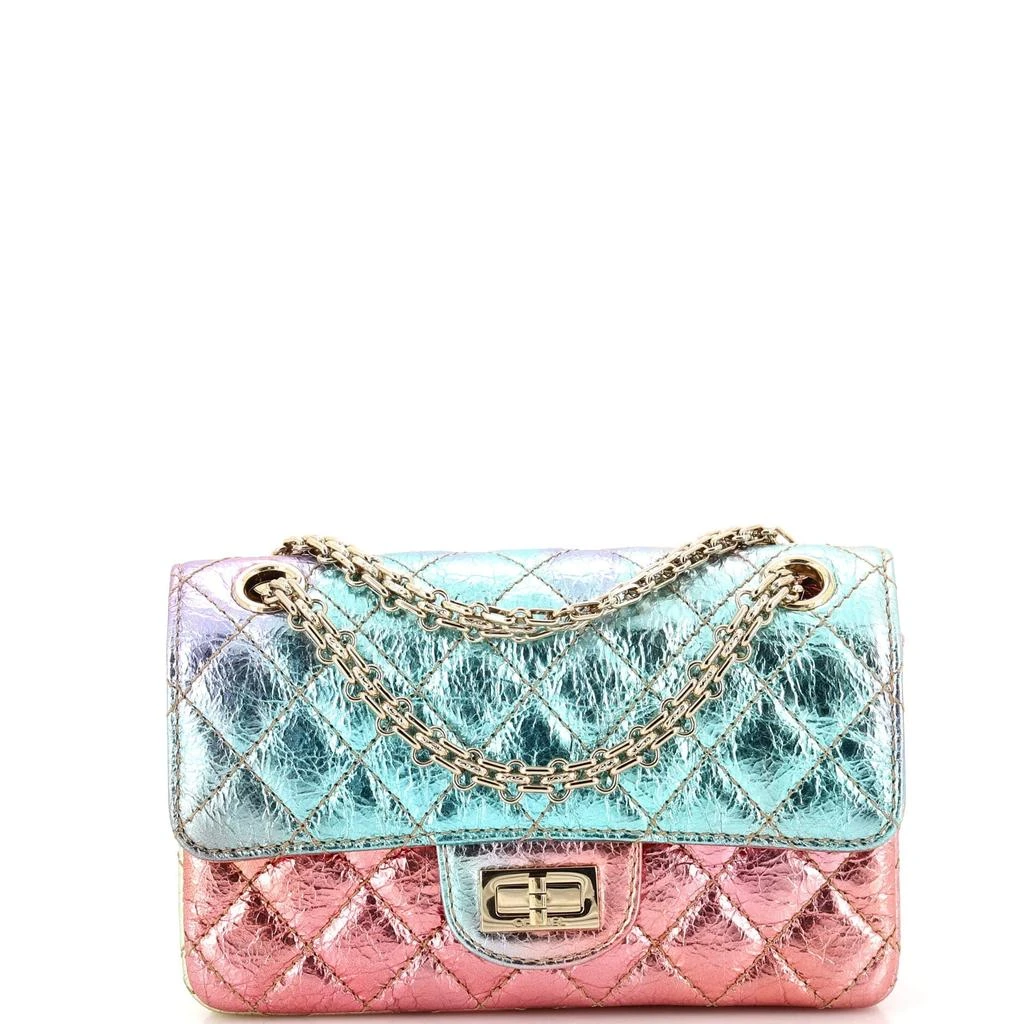 Chanel Rainbow Reissue 2.55 Flap Bag Quilted Multicolor Metallic Goatskin Mini 1