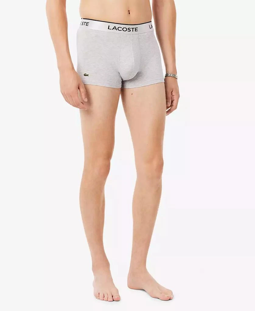 Lacoste Men
s Regular-Fit Metallic Waistband Boxer Briefs, 3-Pack 4