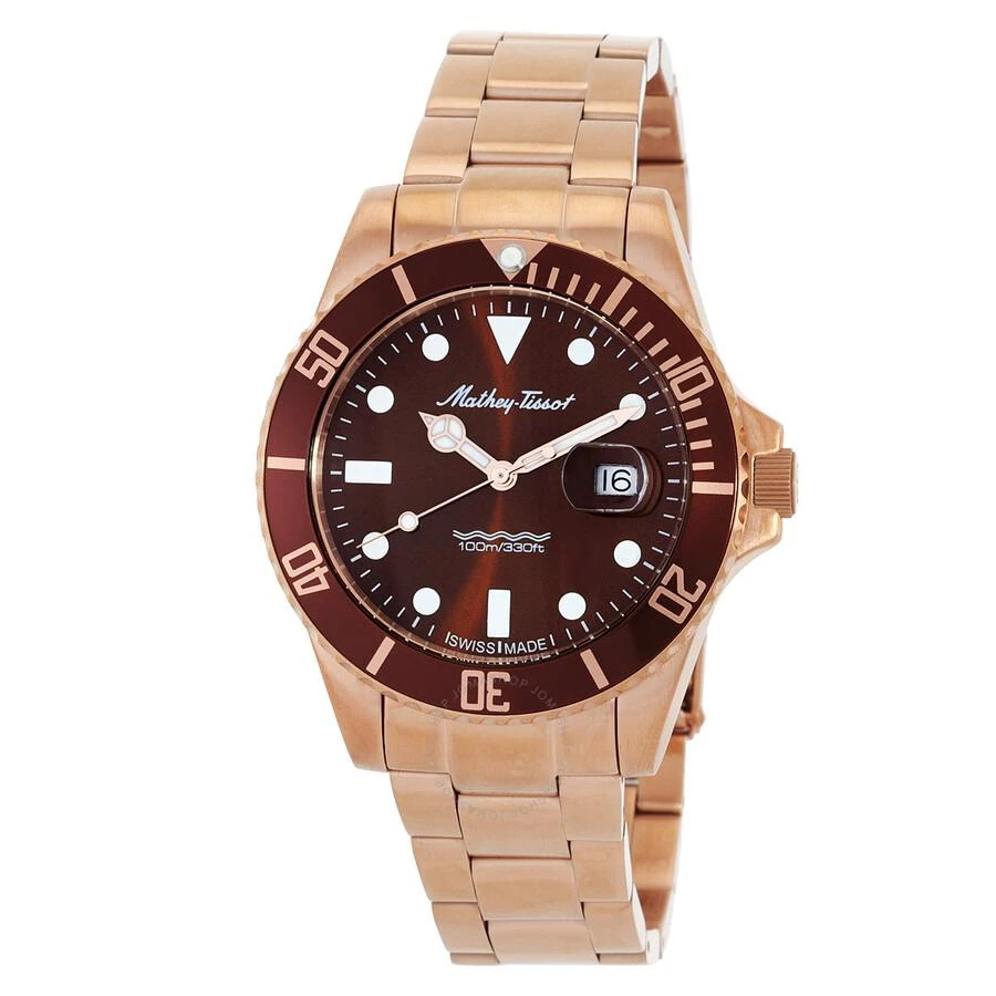 Mathey-Tissot Mathy Vintage Quartz 42 mm LE Brown Dial Men's Watch H908APRM 1