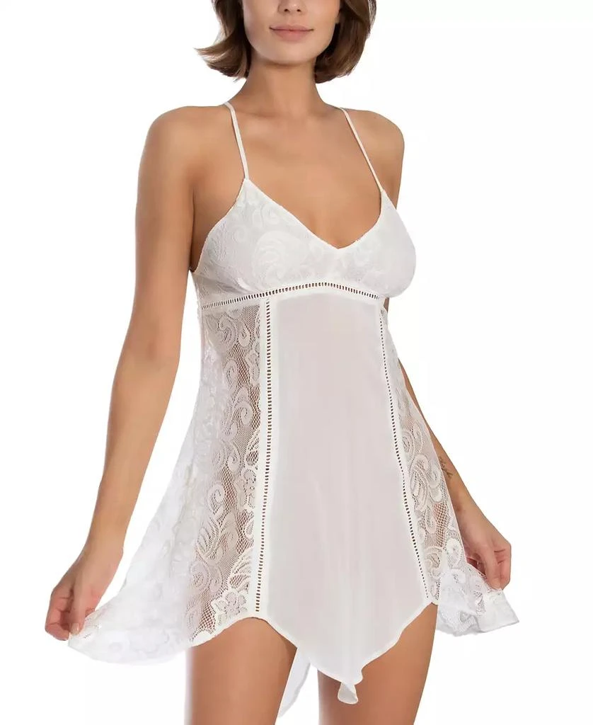 Linea Donatella Flower Child Sheer Lace Chemise Lingerie Nightgown 2
