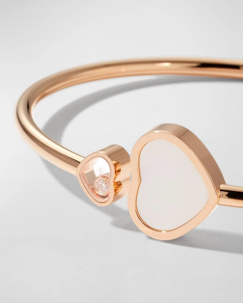 Chopard Happy Hearts 18K Rose Gold Mother-of-Pearl Diamond Bracelet, Size Small 3