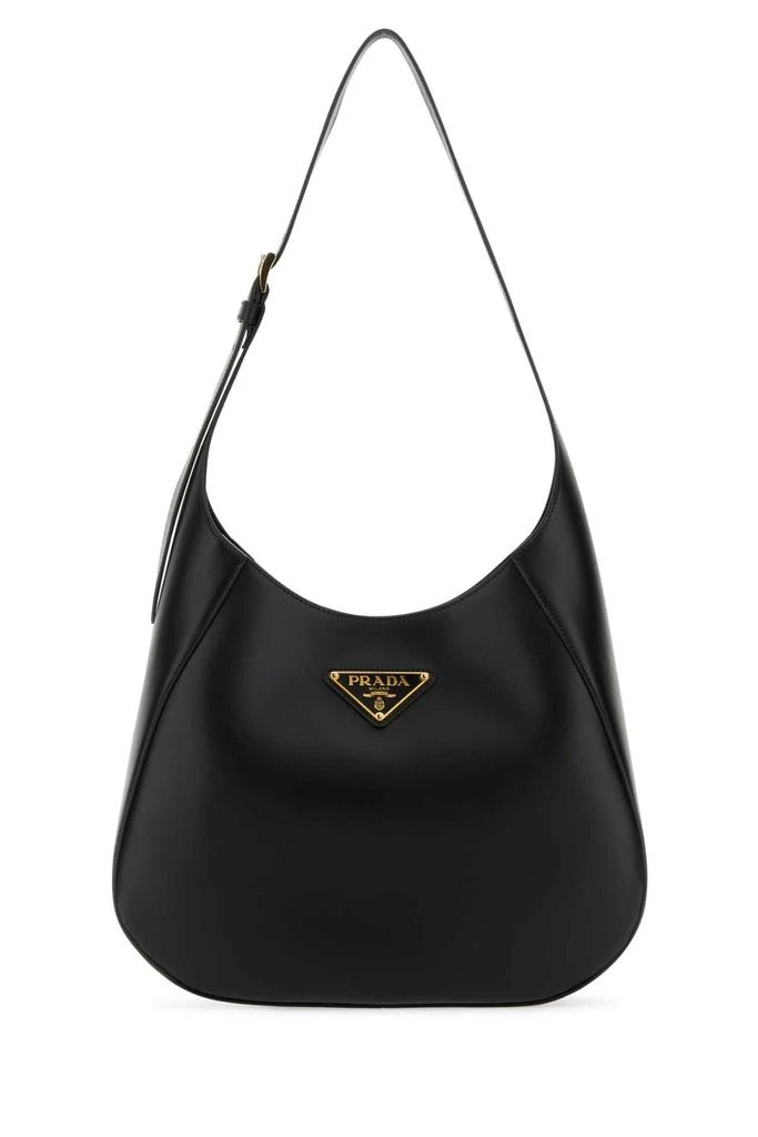Prada BLACK LEATHER SHOULDER BAG 1