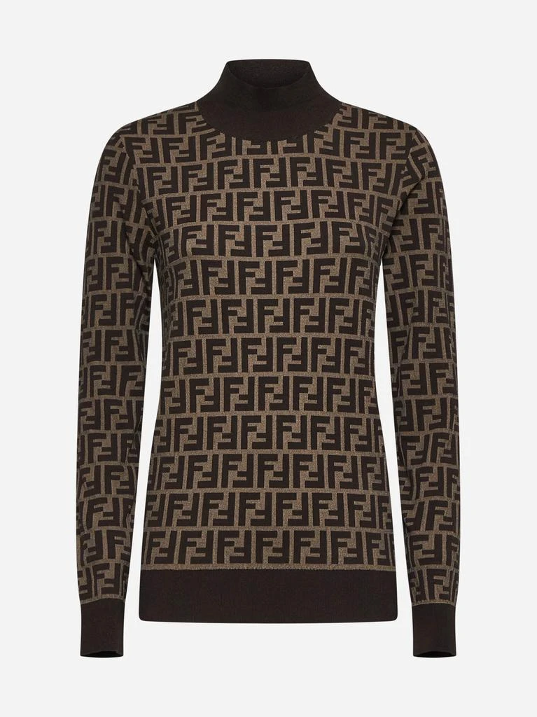 Fendi Brown FF cotton sweater 1