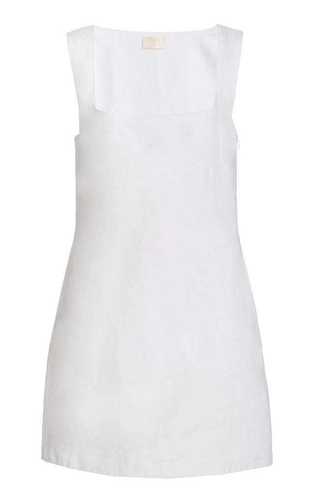 Posse Posse - Exclusive Alice Linen Mini Dress - White - L - Moda Operandi 1