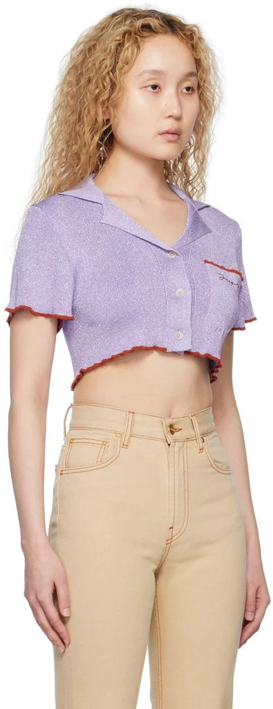 Jacquemus Purple Le Raphia 'Le Haut Brilho' Polo 2