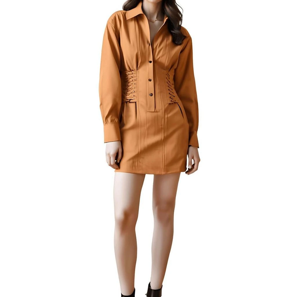 A.L.C. Paisley Womens Collar Canvas Shirtdress 1