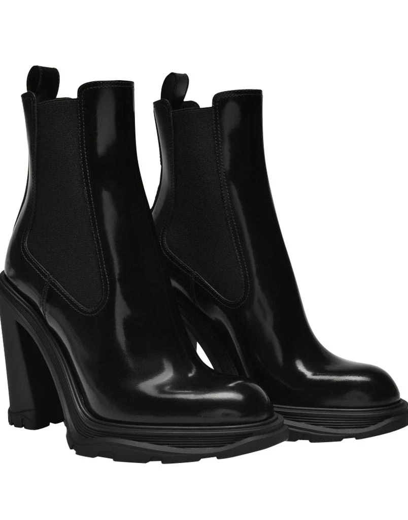 Alexander McQueen Black Leather Boots 3