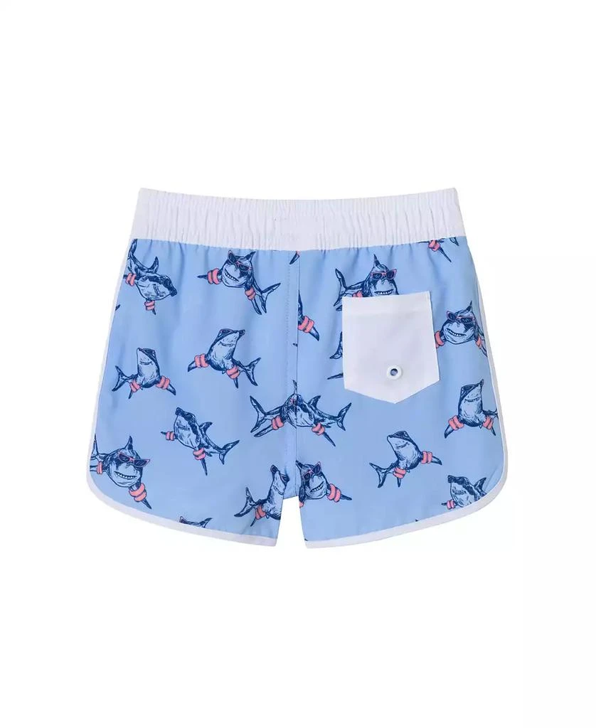 Andy & Evan Toddler/Child Boys Navy Shark Graphic Rashguard Set 4