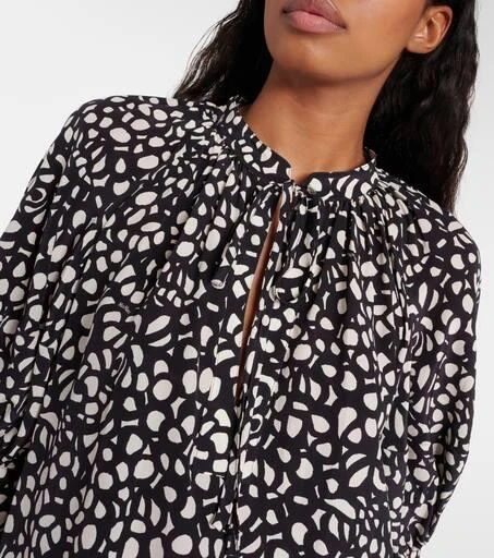 Max Mara Emy printed silk twill blouse 4